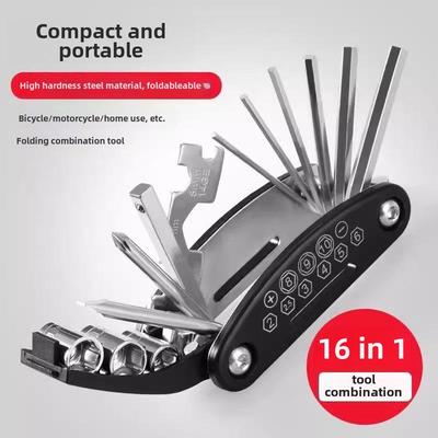 Portable Multi-Function Cycling Repair Kit: Hex Screwdriver, Socket Wrench, Folding Bicycle Tools