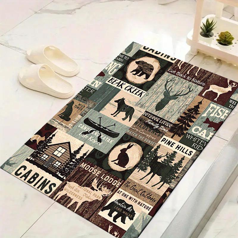 Deer Hunting Carpet Rug for Living Room Bedroom Home Sofa Decoration,Kids play Non-slip Floor Mat