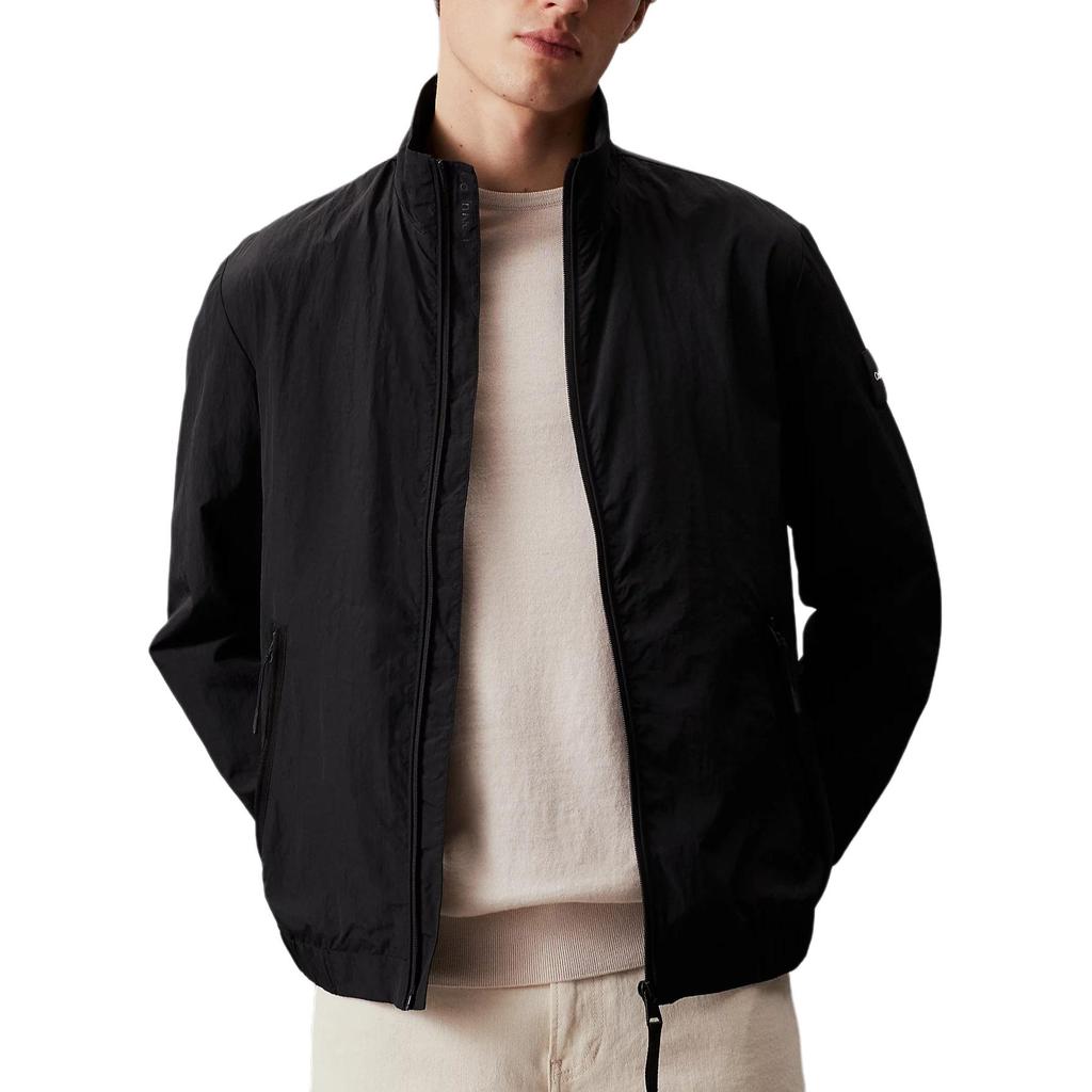 Calvin Klein Letter Logo Casual Stand Collar Long Sleeve Jacket Men Jacket Black K10K111441-BEH