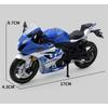 1/12 Suzuki GSX-R1000R Alloy Racing Motorcycle Model Diecast Street Cross-Country Motorcycle Model Simulation Childrens Toy Gift