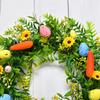 Easter Home Green Plant Easter Egg Wreath Door Hanging American Decorative Tree Half-Sided Tree Rattan Staircase Wall Hanging