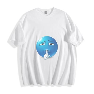Geheimnisvolles Blaues Emoji Shush T-Shirt - Geheimnisvolles und Cooles Design Unisex T-Shirt
