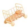 Dollhouses Crib Model Realistic Metal Bed Dollhouses Mini Crib Play Single Realistic 1:12 Model Mini Size Toy