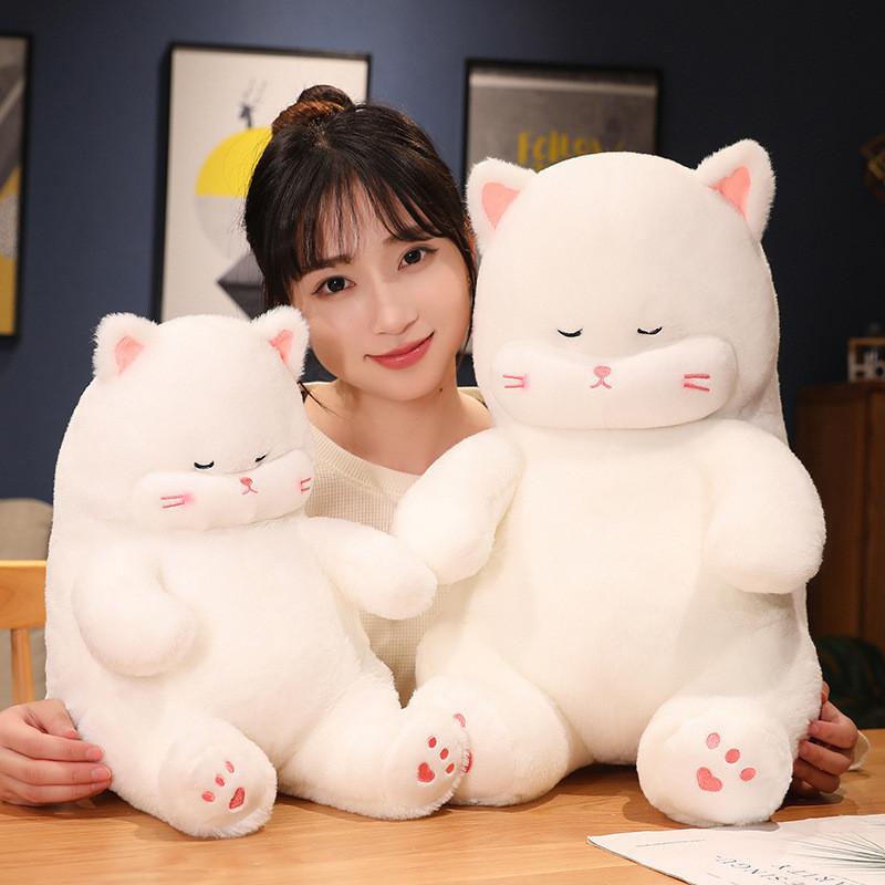 Cat Plush Sleepy Toy Cartoon Stuffed Doll Bedroom Animal Decoration Gift Kids