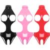 Women Sexy Lingerie Cutout Latex Open Cup Catsuit Nightclub Stage Pole Dancing Costume Bodycon Jumpsuit Performance