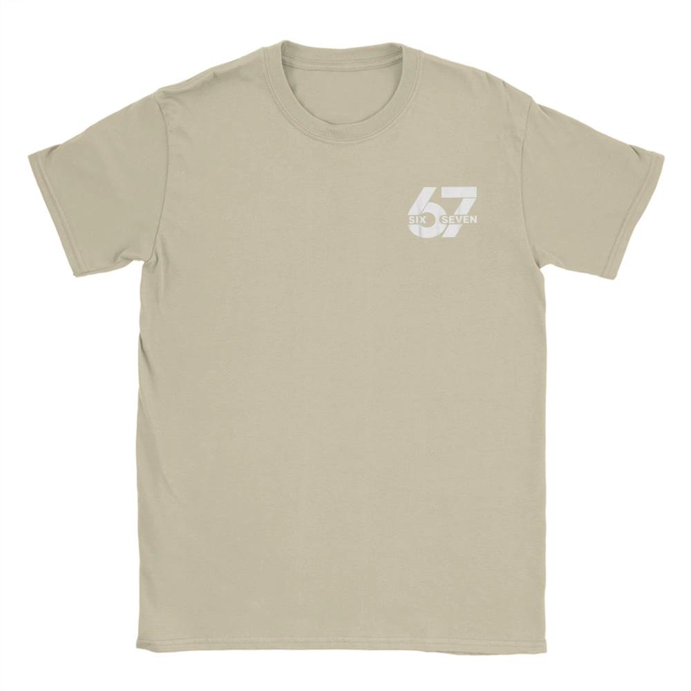 Vintage Six Seven 6 7 Meme TShirts for Unisex Women Crew Neck Cotton T Shirt Short Sleeve Tees Printed Merch