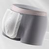 5Pcs Men Boxer Underwear Mid-rise Elastic Waistband Slim Fit Breathable Boxer Briefs Moisture-Wicking U-Convex Panties Daily Wear