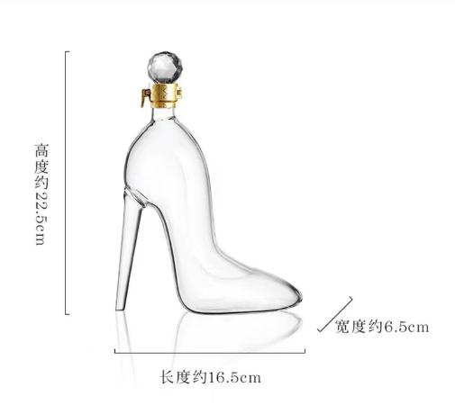 350ml 750ml High-Heels Shoes Shaped Whisky Decanter Glass Crystal Merlot Rum Vodka Wine Bottle Liquor Dispenser Bar Tools