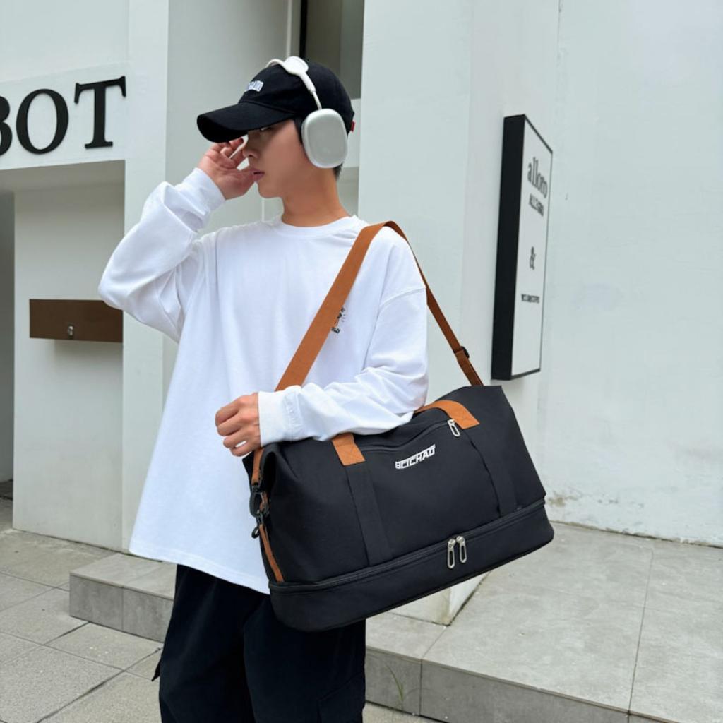 Large Capacity Lightweight Portable Travel Bag with Dry and Wet Separation, Short Distance Luggage Bag, Men's and Women's Sports Yoga Fitness Bag