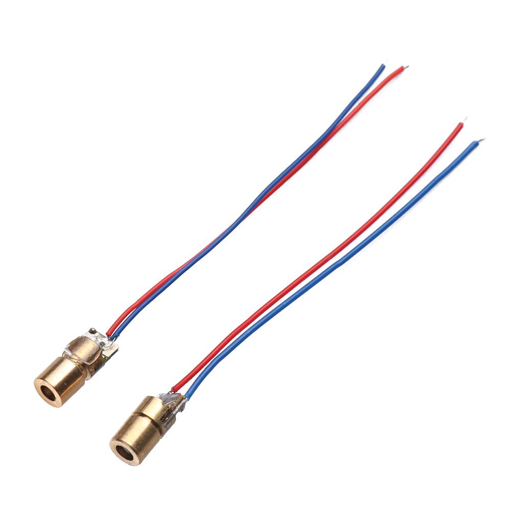 5pcs Adjustable Laser Diode 650nm 6mm 3/5V 5 Million Watt  Red Point Line Laser Diode Module Red Copper Head