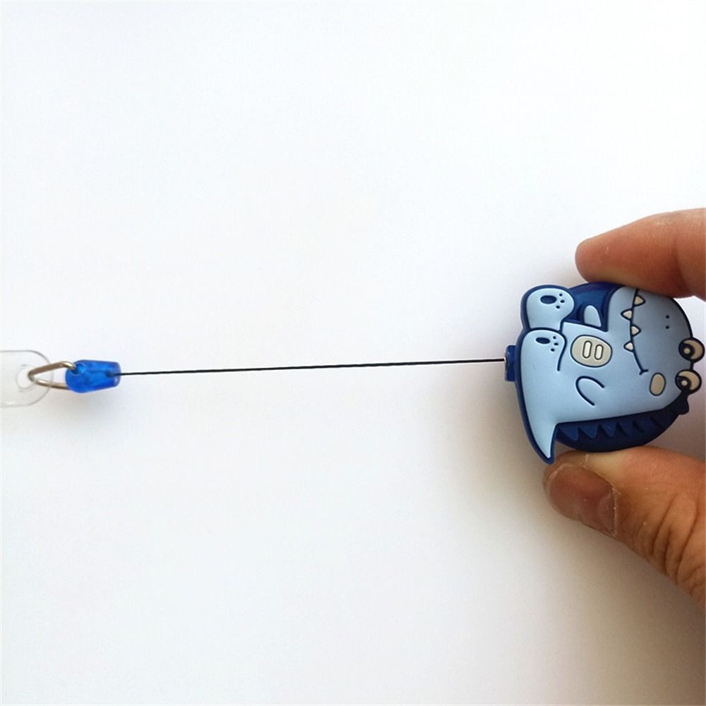 Cartoon Animals Retractable Badge Holder Bear Rabbit Easy Pull Buckle  Office School Supplies