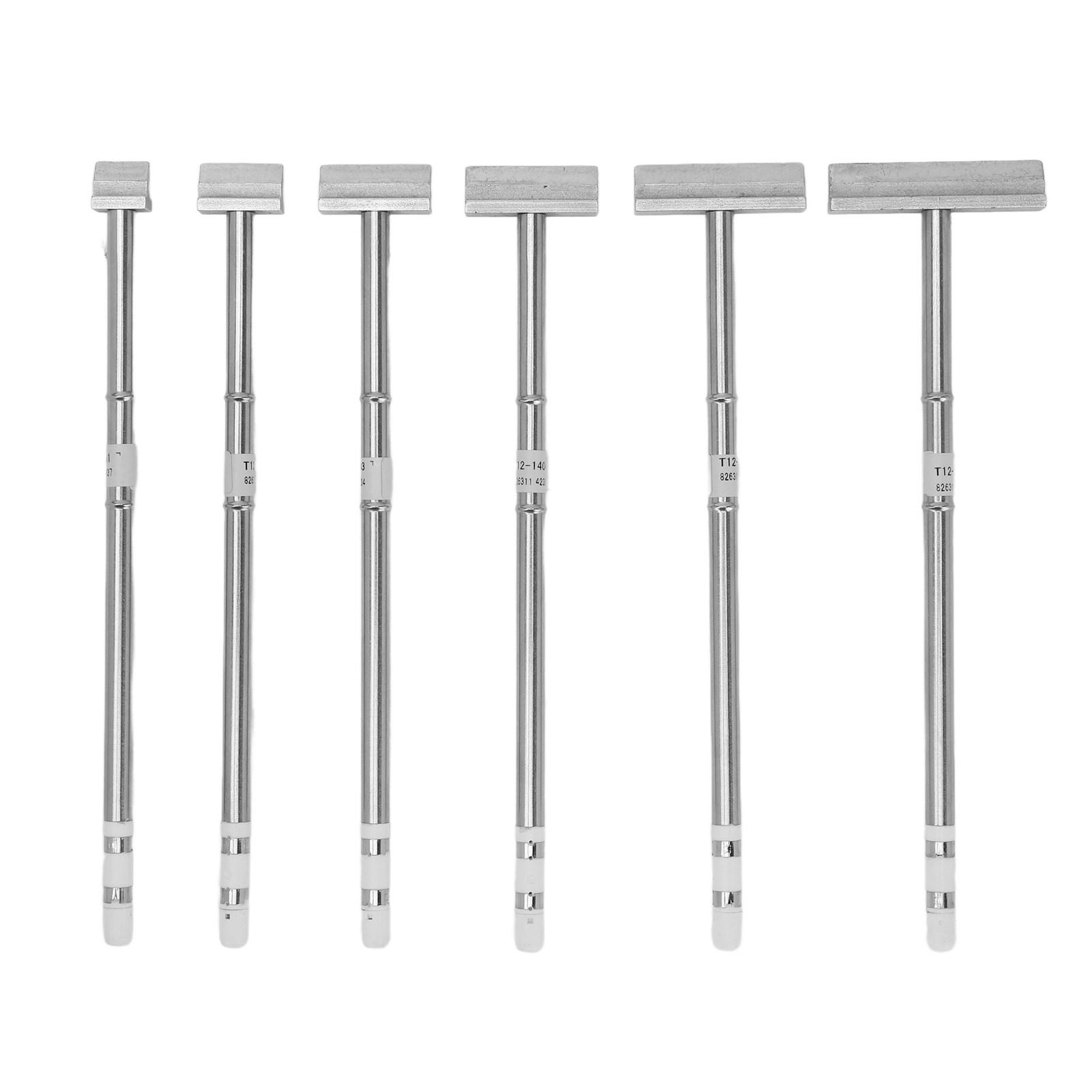 

6PCS Soldering Iron Tips T12 Spade Type Welding Tips for Thermostatic Circuit Board Soldering and