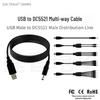 18 AWG 0.75 Sq Mm Security Monitor USB To DC5521 Male Splitter Cable