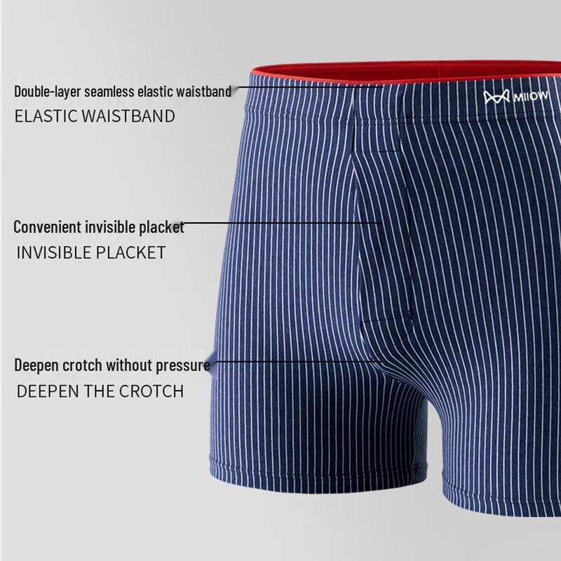 MaoRen Men's 60S Cotton Blend Boxer Briefs (2-Pack)