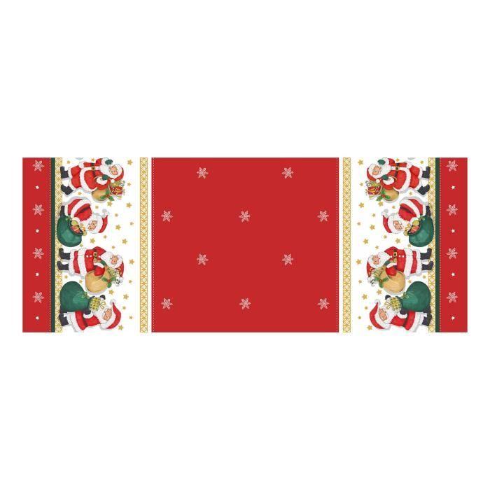 Nappe - Noe - Toile Cirée - Rouge - Rectangulaire - Largeur 140 Cm