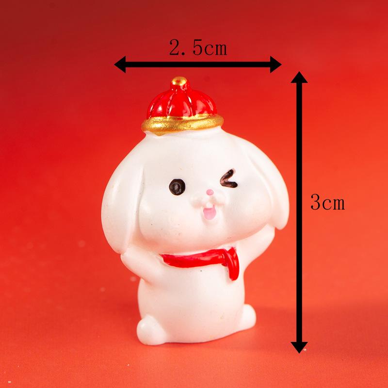 Micro Landscape Decoration Cute Cartoon New Year Rabbit Gift Rabbit Resin Decoration