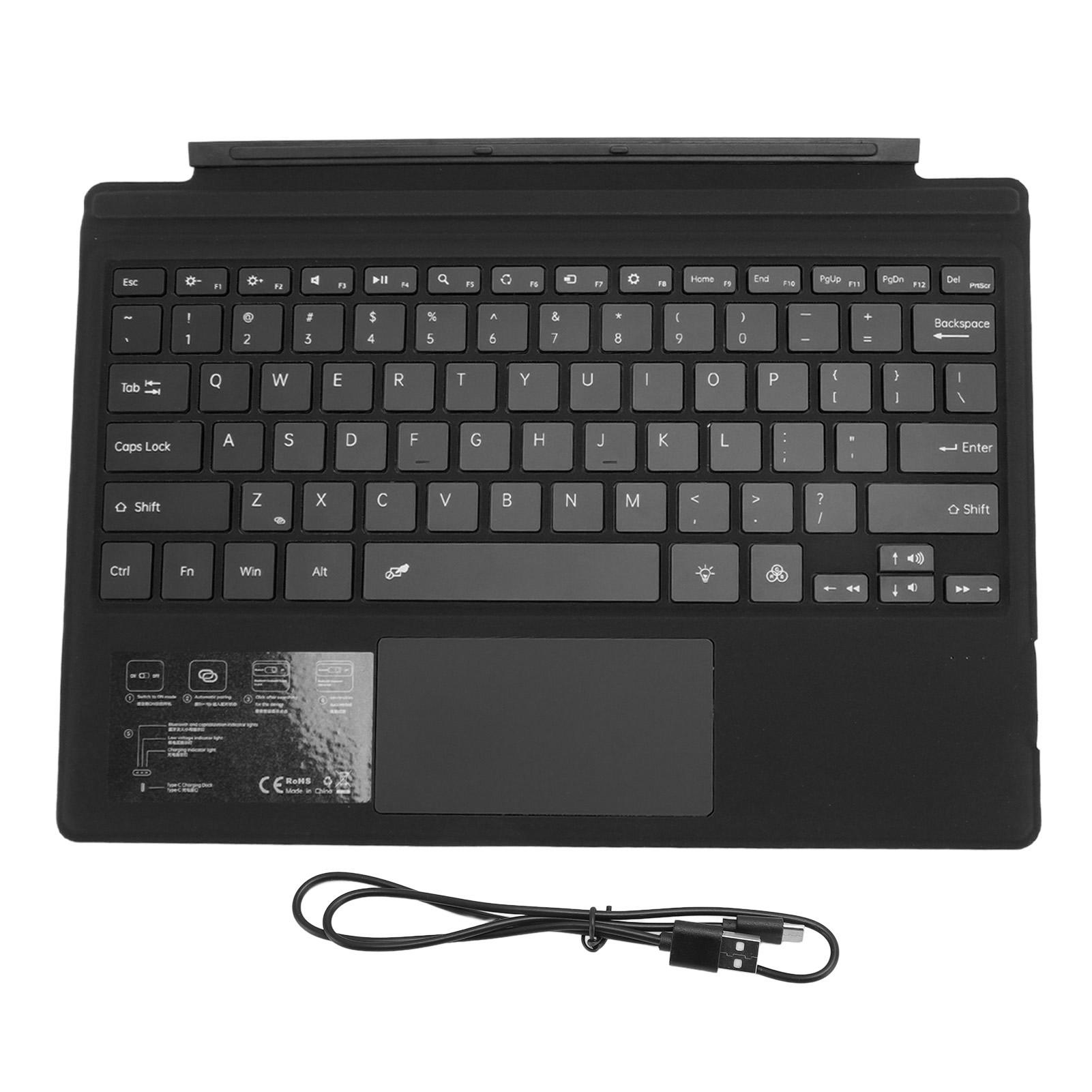 

Магнитная Bluetooth-клавиатура с цветной подсветкой, мультитачпад, беспроводная клавиатура для планшета Bluetooth5.0 Black