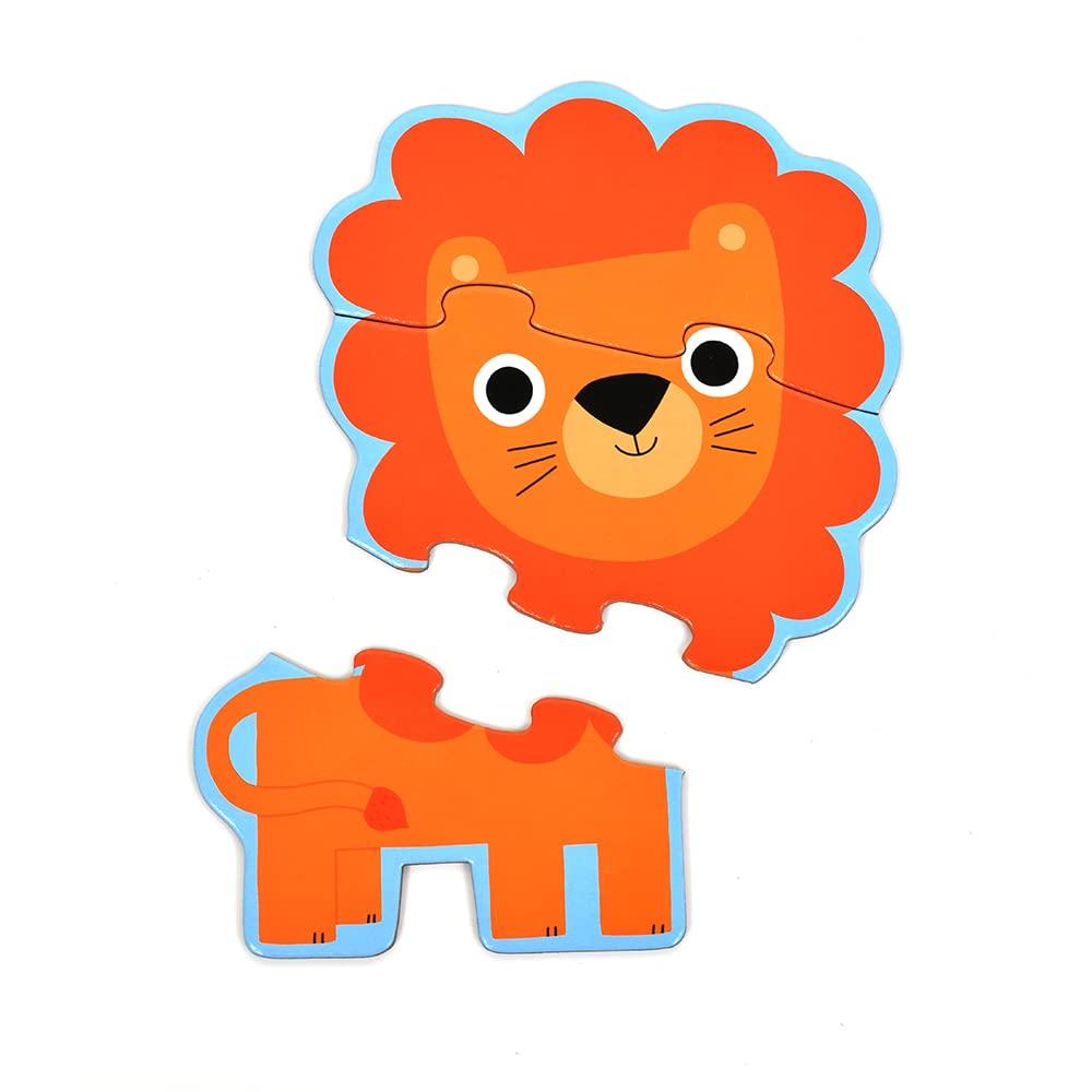 DJECO Jigsaw Puzzle Animal Matching Puzzle Set for 2-Year-Olds, Toddlers, and Children - DJECO Primo Puzzle in the Jungle (DJ07135)