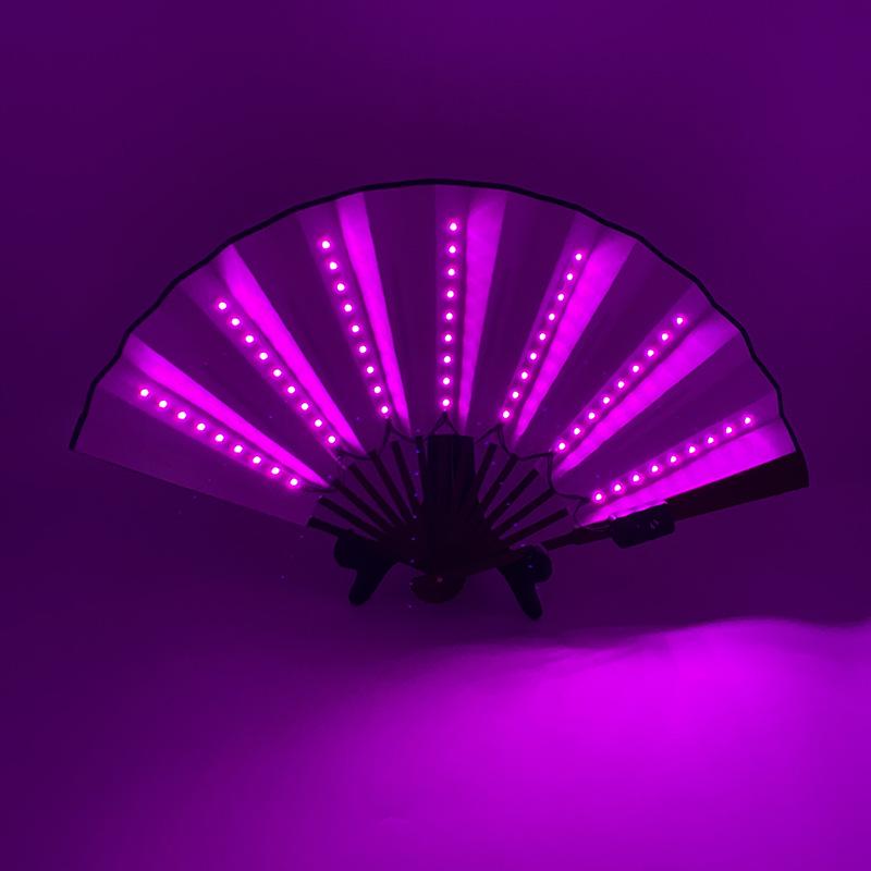 Luminous Foldable Glow Fan for Festivals & Raves