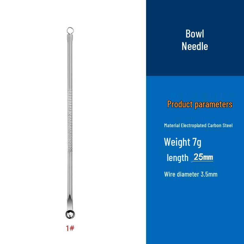 Stainless Steel Double-Ended Pimple Tweezer & Blackhead Remover Tool Set