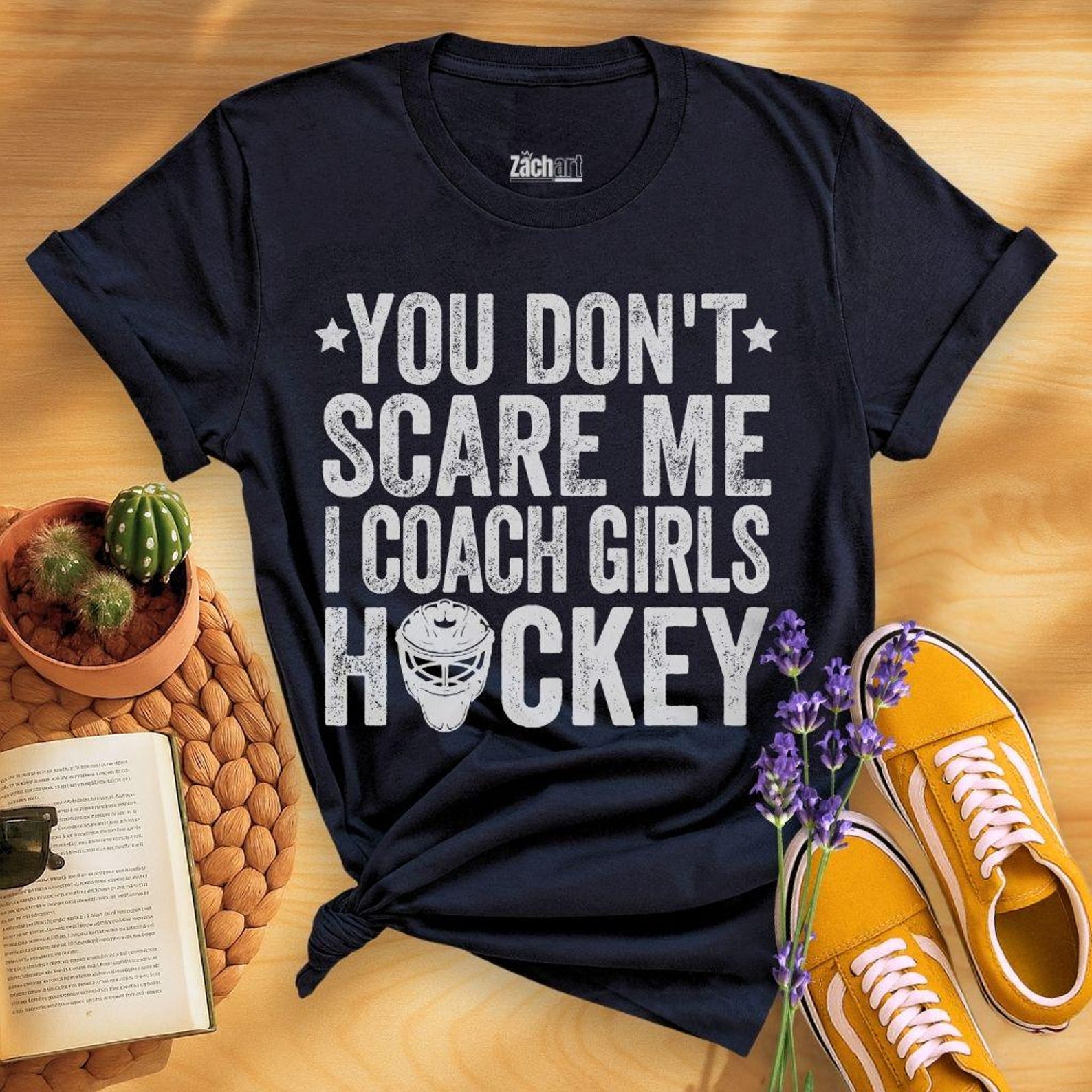 You Don t Scare Me I Coach Girls Hockey Shirt, Funny Girls Hockey Coach Shirt, Women s Hockey Trainer Gift, Ice Hockey Coaching Gift 2XL