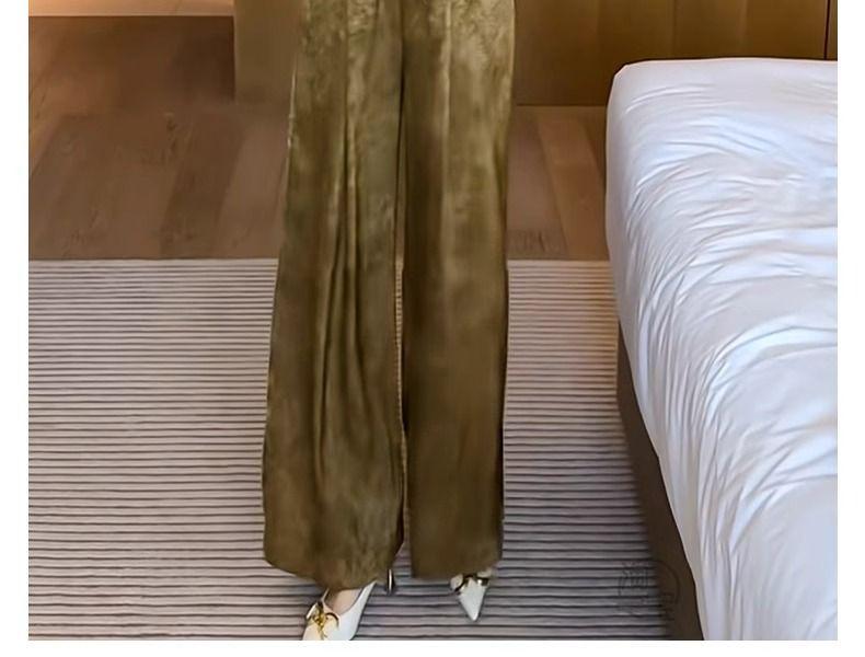 2025 New Korean Chic Women's Summer Suit - Loose Slim Drape Wide-Leg Pants Two-Piece