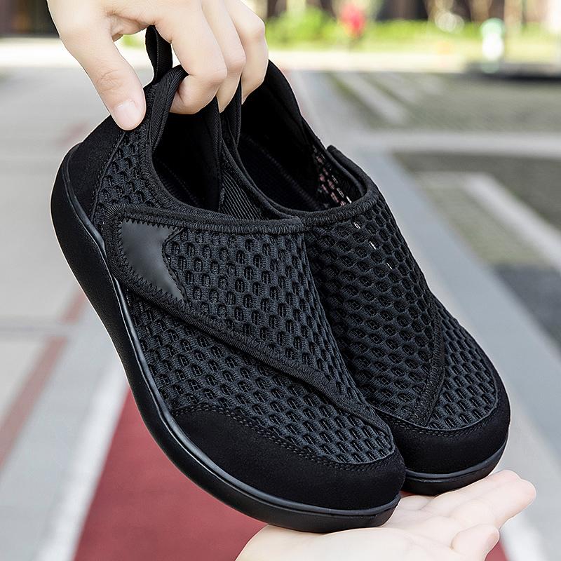 Wide Box Open Shoes for Elderly Adjustable Diabetic Shoes Wide Hallux Valgus Breathability walking shoes Men Women