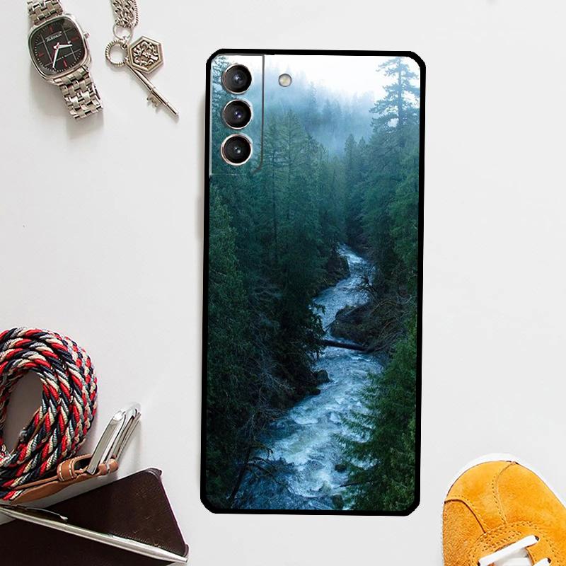 Beautiful Nature Forest Tree Cover For Samsung Galaxy S23 Ultra S8 S9 S10 S22 Plus S20 S21 FE Note 10 20 S24 Ultra Case
