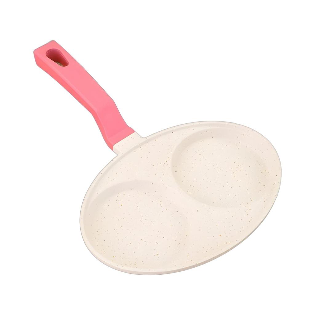 2 Hole Fried Egg Pan Long Handle Multifunctional Egg Cooker Breakfast Maker Nonstick for Crepe Pancake Steak Plett Burger