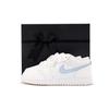 Air Jordan 1 Slip Resistant Coverage Low Top Vintage Basketball Shoes GS White Blue FV8486-181(Team-SBOX)-Random Packaging Bags