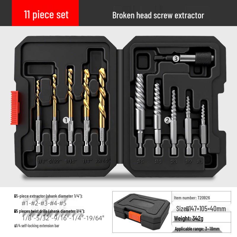 

Многофункциональный набор сверл-экстракторов сломанных болтов и винтов Morita с самоблокирующимся хвостовиком