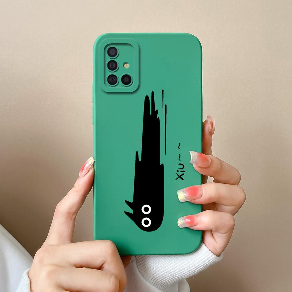 For Samsung Galaxy A51 A71 A31 Phone Case Cartoon Full Protection Cases For Samsung A 51 71 31 Soft Liqiud Silicone Back Cover