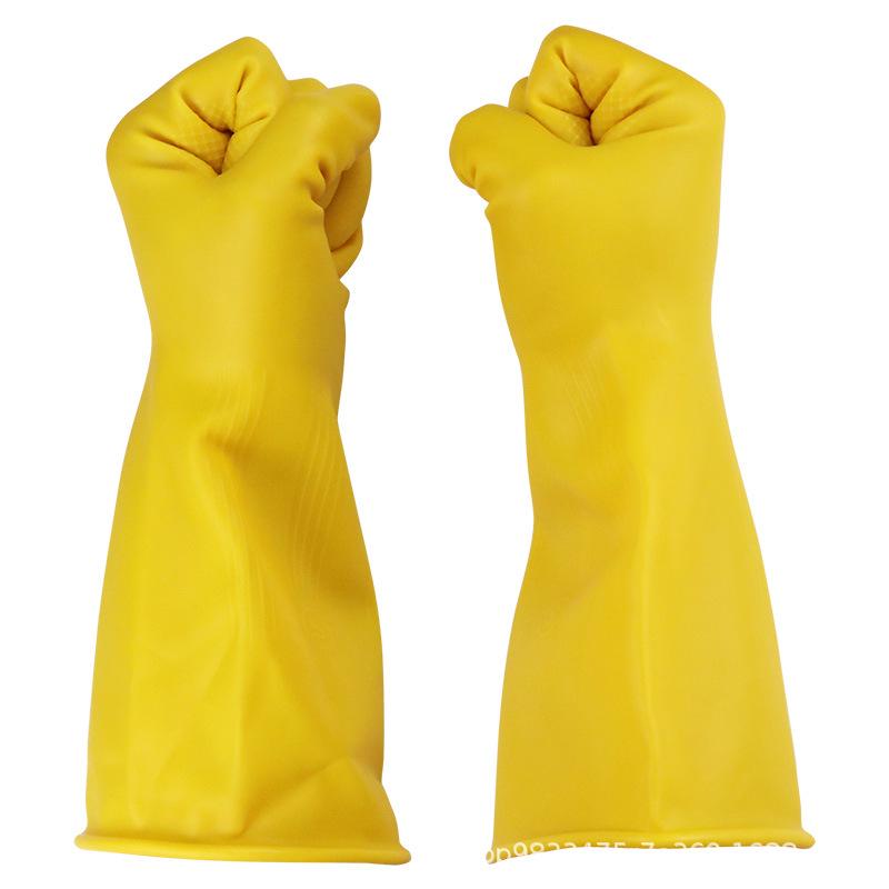 Durable Waterproof Non-Slip Latex Gloves for Kitchen and Industrial Use