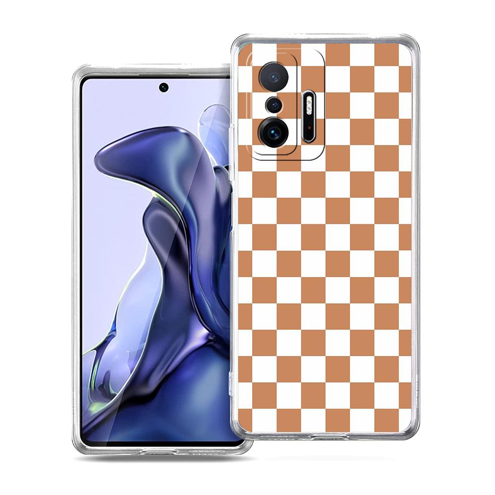 Checkerboard Plaid Checked Phone Case For Xiaomi 14 13 12 Lite Mi 11 11X 13T 12T 11T For Poco X5 X4 X3 NFC F5 F4 M4 Pro 5G Cover