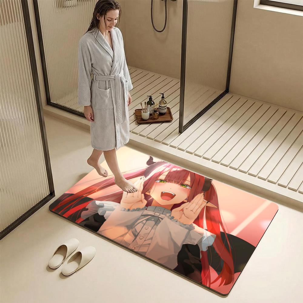 Anime M-My Dress-Up D-Darling Floor Mat Diatomite Bath Mat – Highly Absorbent, Non-Slip, Quick-Drying Bathroom Rug