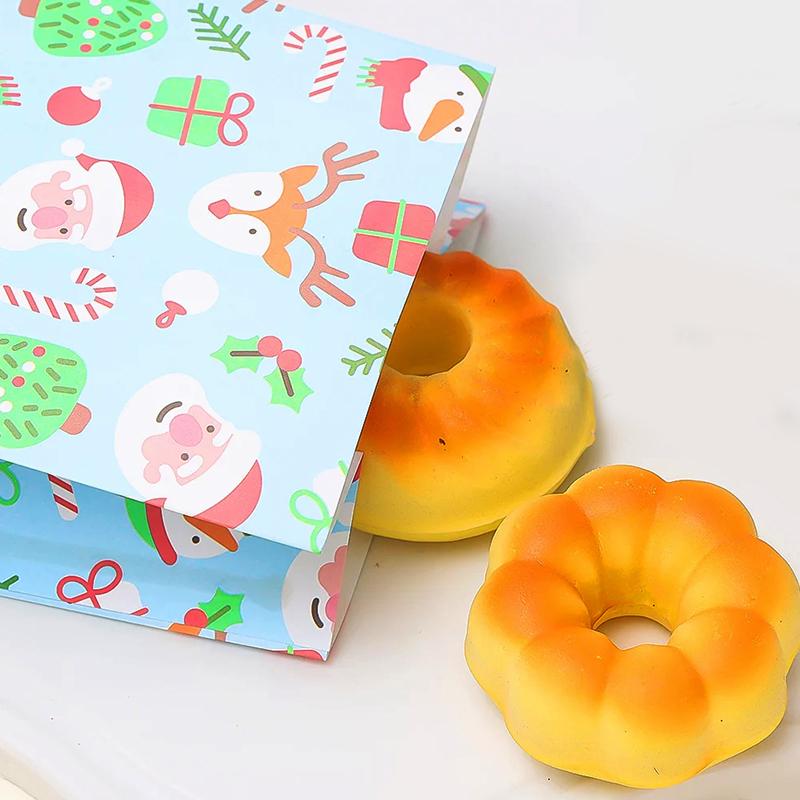 12 buc Imprimate Anul Nou Gură Plată Hârtie Bomboane Crăciun Moș Crăciun Sac de Ambalare Petrecere Saci Cadou de Crăciun Fursec