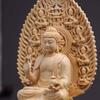 Wooden Buddha statue of Yakushi Nyorai (Medicine Buddha), made of high-quality cypress wood, for protection against illness and misfortune (Tendai, Sh