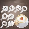 16 sztuk/zestaw ciasto kawowe plastikowy szablon do dekoracji Cupcake szablon formy realistyczne Cappuccino Latte wzornik forma do kawy narzędzia kuchenne