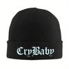 CRYBABY Baby Blue Knitted Hat for Women Men Skullies Beanies Autumn Winter Hat Lil Peep Aesthetic Warm Cap