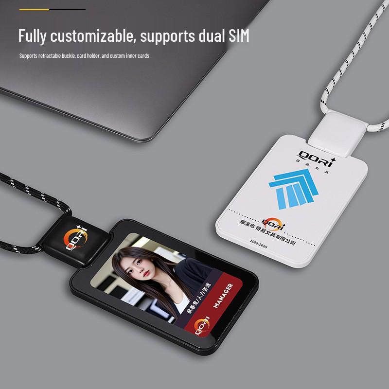 Retractable ID Badge Holder with Lanyard for Office and Bus Cards