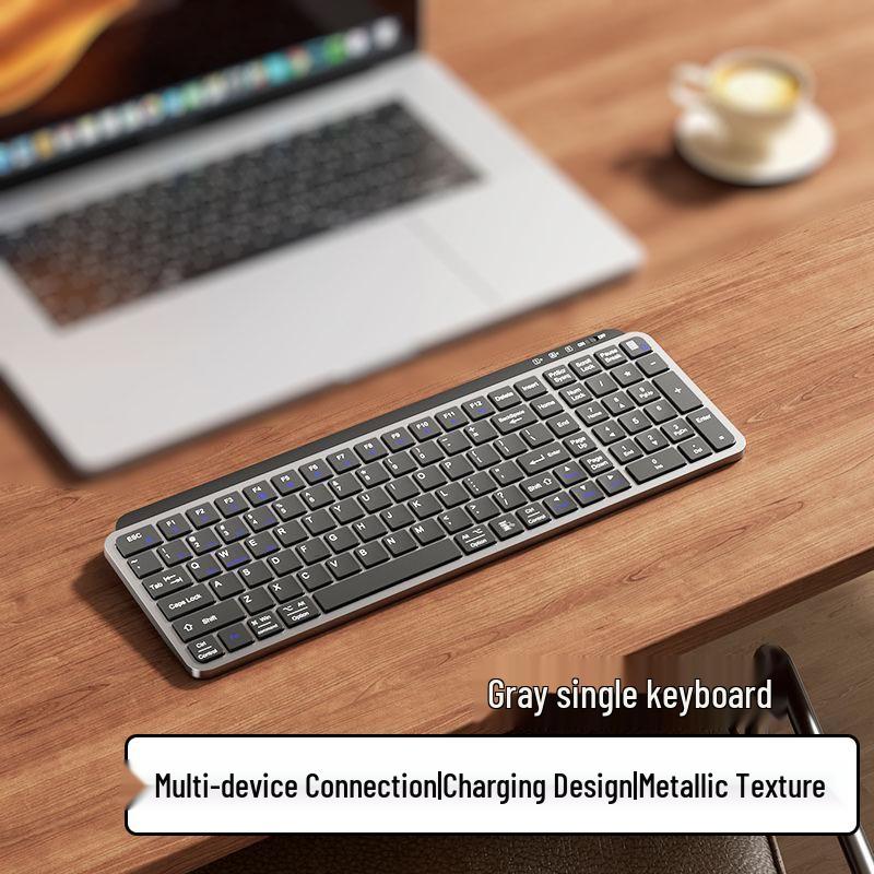 Thin Dual-Mode Wireless Bluetooth Keyboard & Mouse Set for MacBook, Laptop, Phone, iMac