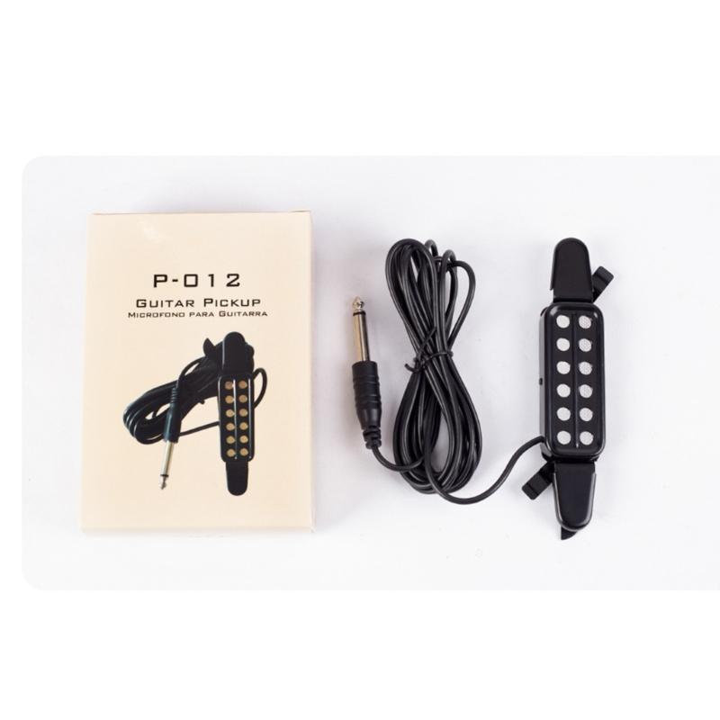 12 Hole Acoustic Guitar Pickup Sound Hole Pickup Magnetic Transducer with Volumes Tone Tuner Guitar Accessories
