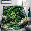 Green Dragon Clouds Blanket Camping Trip Soft And Comfortable Sheet Bedroom Machine Washable
