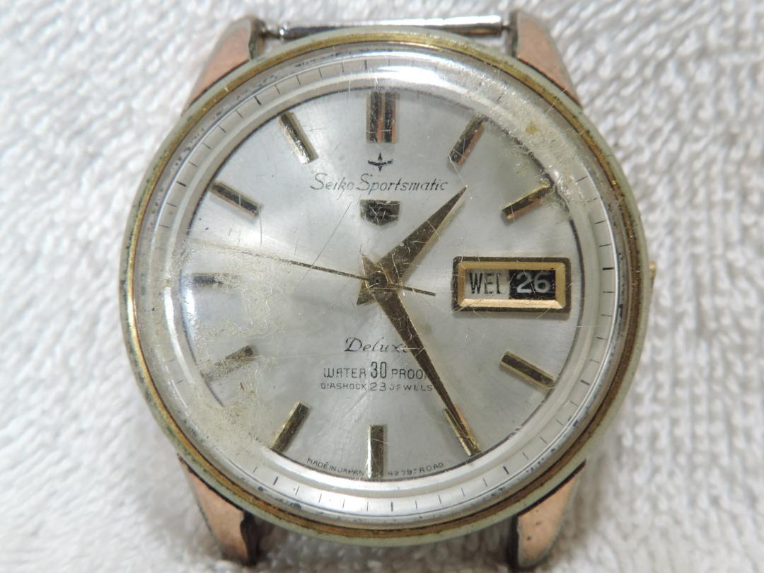 

[USED] Seiko 7606-7971 Men s Automatic Watch, Working, Junk, Broken Crown