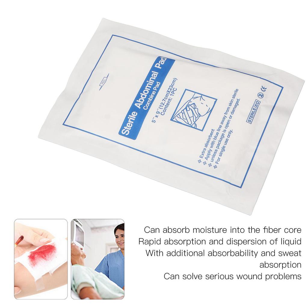 10pcs Abdominal Pads Highly Absorbent Wound Care Individually Packed Hygienic Emergency Abdominal Pads