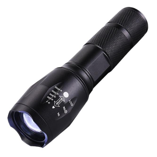 Cross-border USB Rechargeable LED Flashlight T6, Telescopic Focus, Aluminum Alloy, Waterproof, High-Intensity for Outdoor Use.