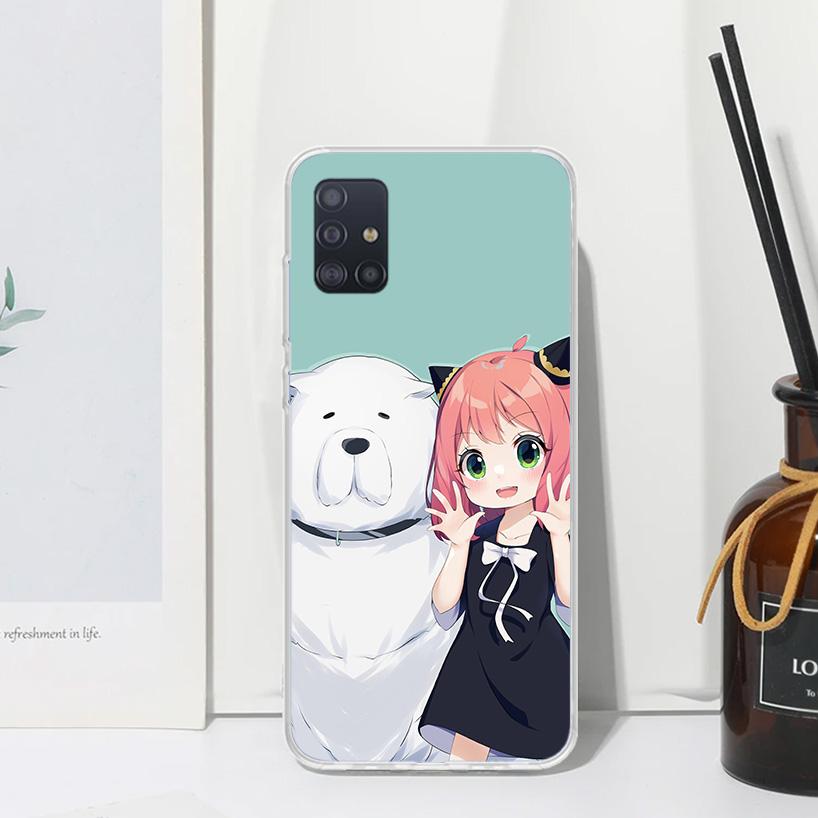 Spy Family Anya Cute Phone Case For Samsung Galaxy A52 A42 A32 A22 A12 A02S A72 A51 A50S A41 A31 A21S A71 A40 A30S A20S A10S A70