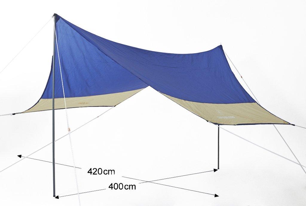 CAPTAIN STAG Hexagon Tarp 400×420×220cm Captain Stag UA-1069 Hexagon Tarp, Size: 15.7 x 16.5 x 86.6