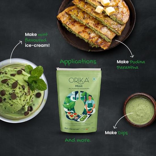 Orika Mint Powder All Purpose Seasoning, 85g (Pack of 3) | Natural Dry Mint Pudina Powder | No Artificial Flavours and Colours