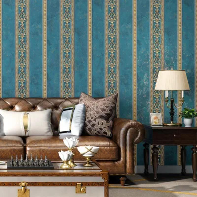 3D Pastoral Flower Non-woven Wallpaper Green European Style Bedroom Living Room Sofa TV Background Wallpaper Papel De Parede A&B